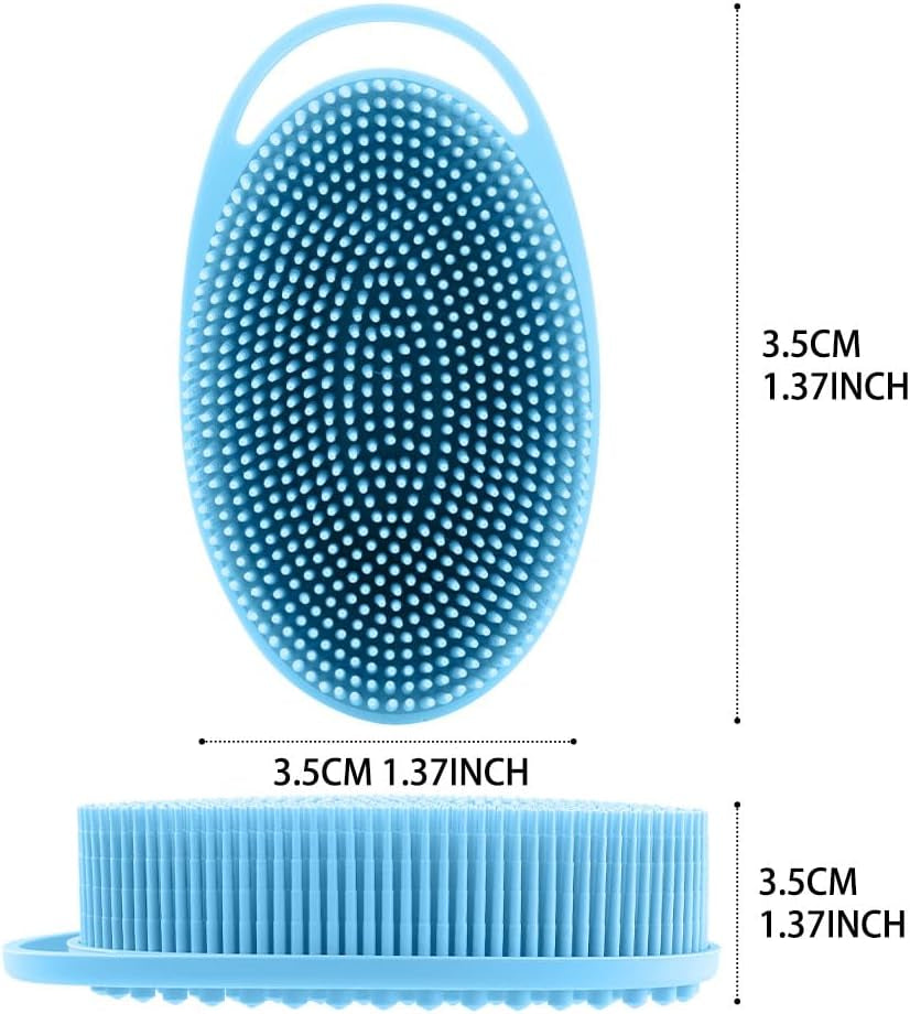 Silicone Body Scrubber, Exfoliating Body Scrubber Silicone, 3Pack Soft Loofah Si