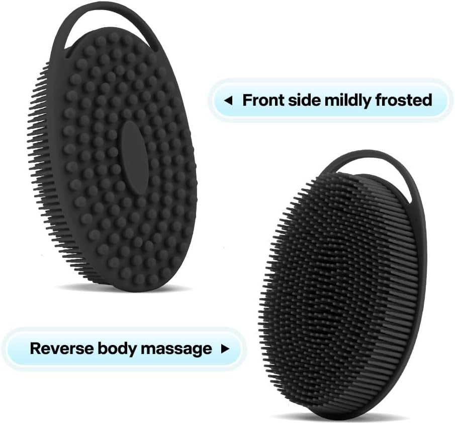 Silicone Body Scrubber, Exfoliating Body Scrubber Silicone, 3Pack Soft Loofah Si